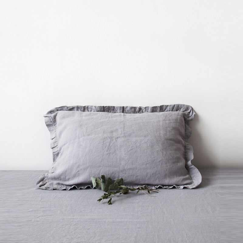 Tortosa Dream Frill Linen Pillowcase - Romantic Linen Bedding Accents