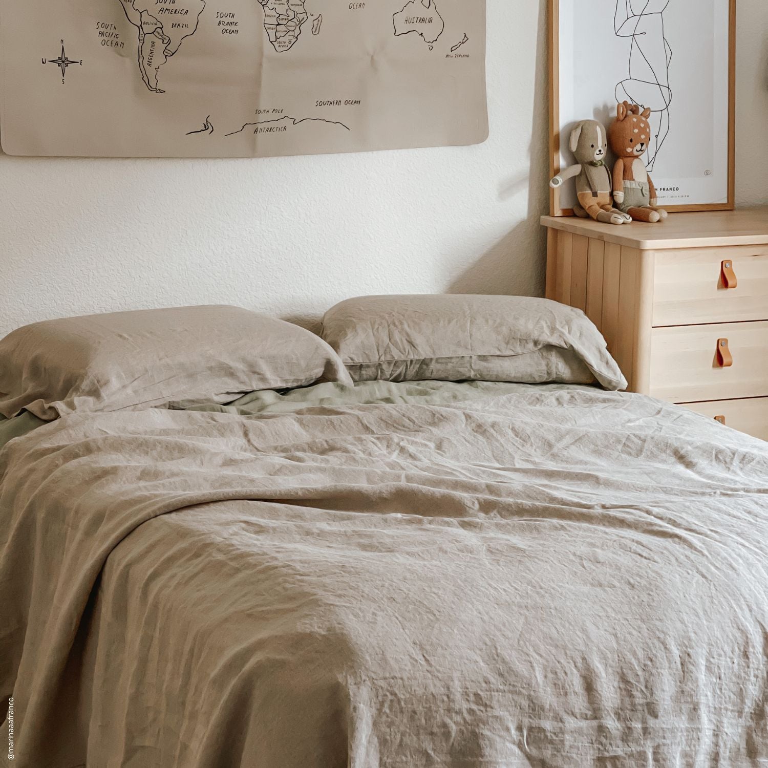 SamaLux Linen Dreamer - Breathable Luxe Flat Sheet