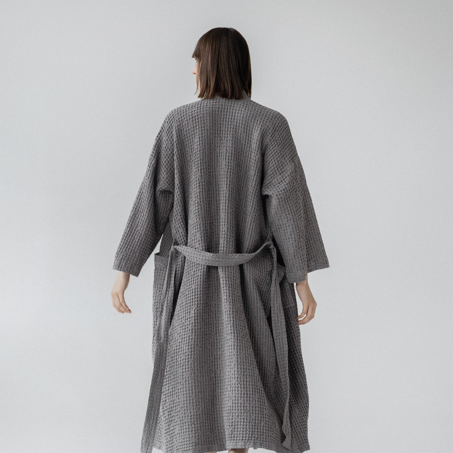 Ferrol CloudWaffle Linen Robe - Oversized Gentle Massage Bathrobe