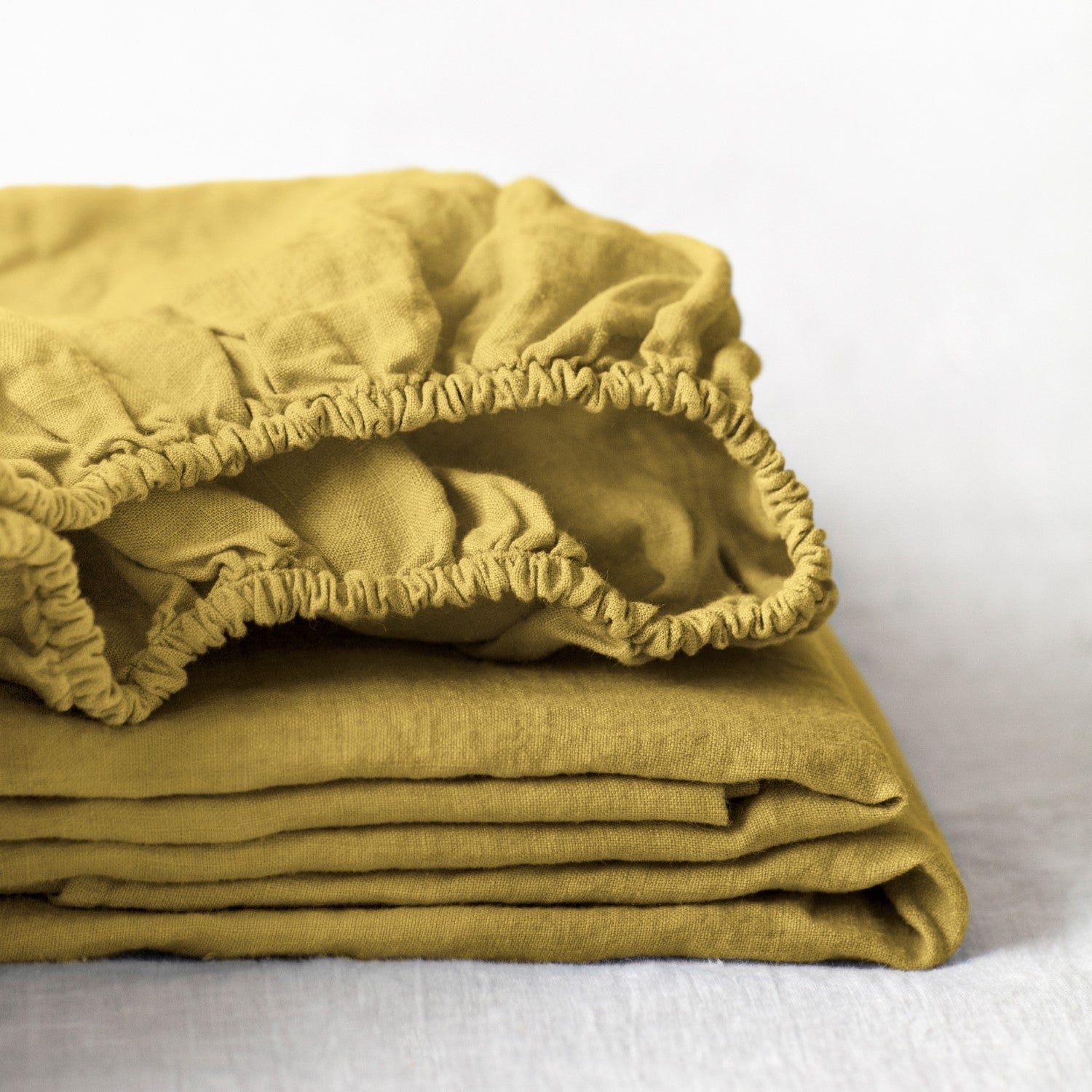 Logrono Luxe Linen Fitted Sheet - Breathable & Soft All-Season Linen
