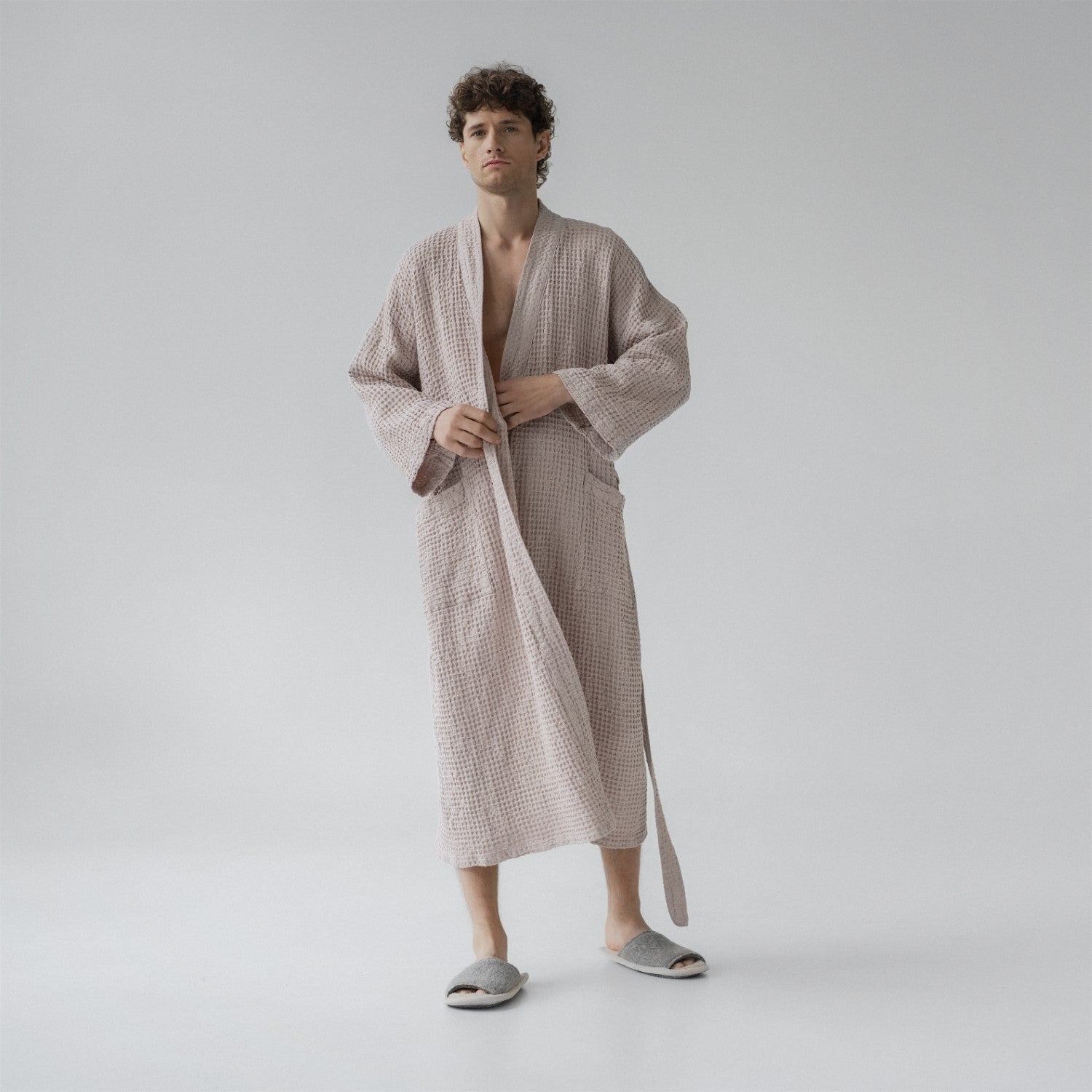 Vejer Cloud Embrace Bathrobe - Linen Cotton Waffle Comfortwear