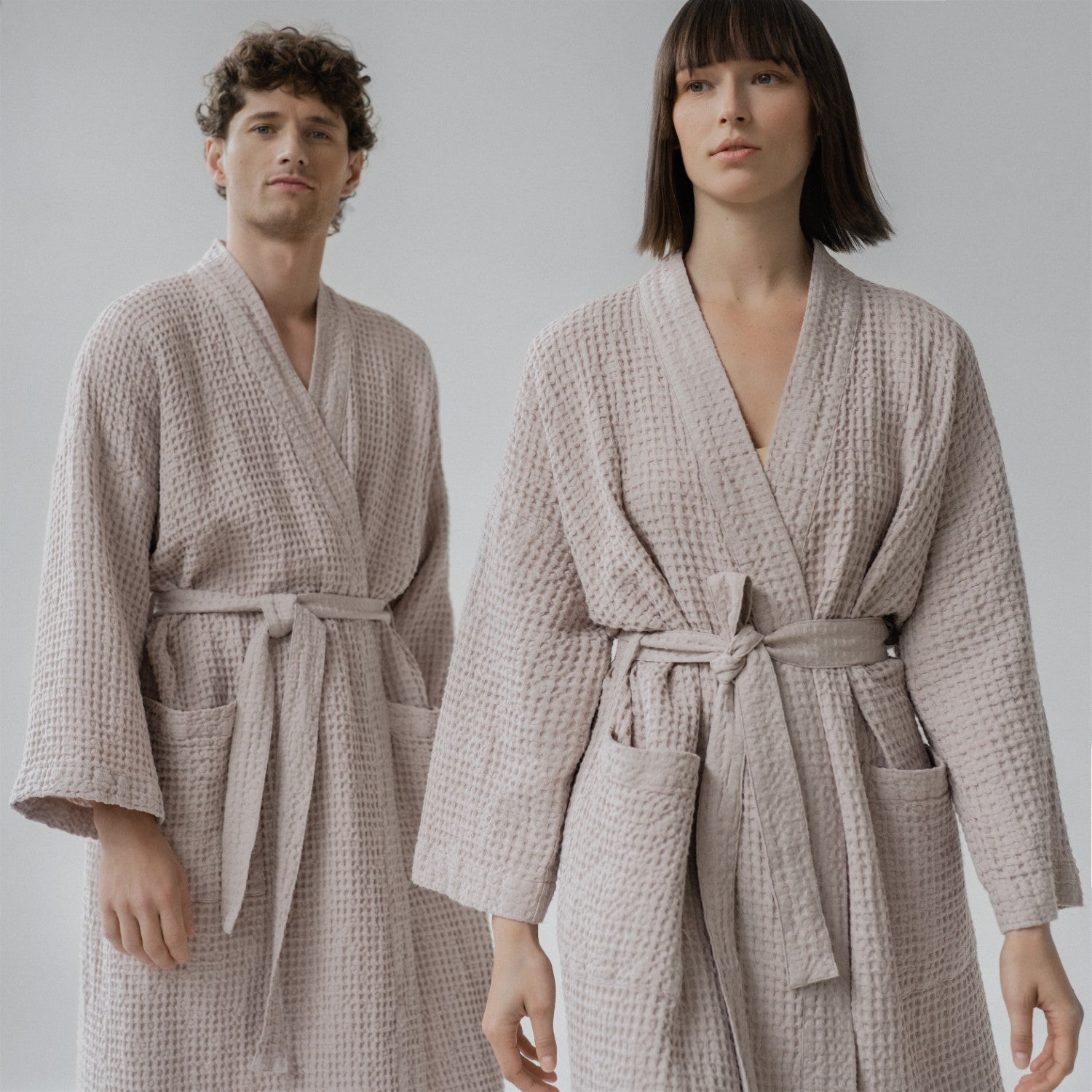 Vejer Cloud Embrace Bathrobe - Linen Cotton Waffle Comfortwear