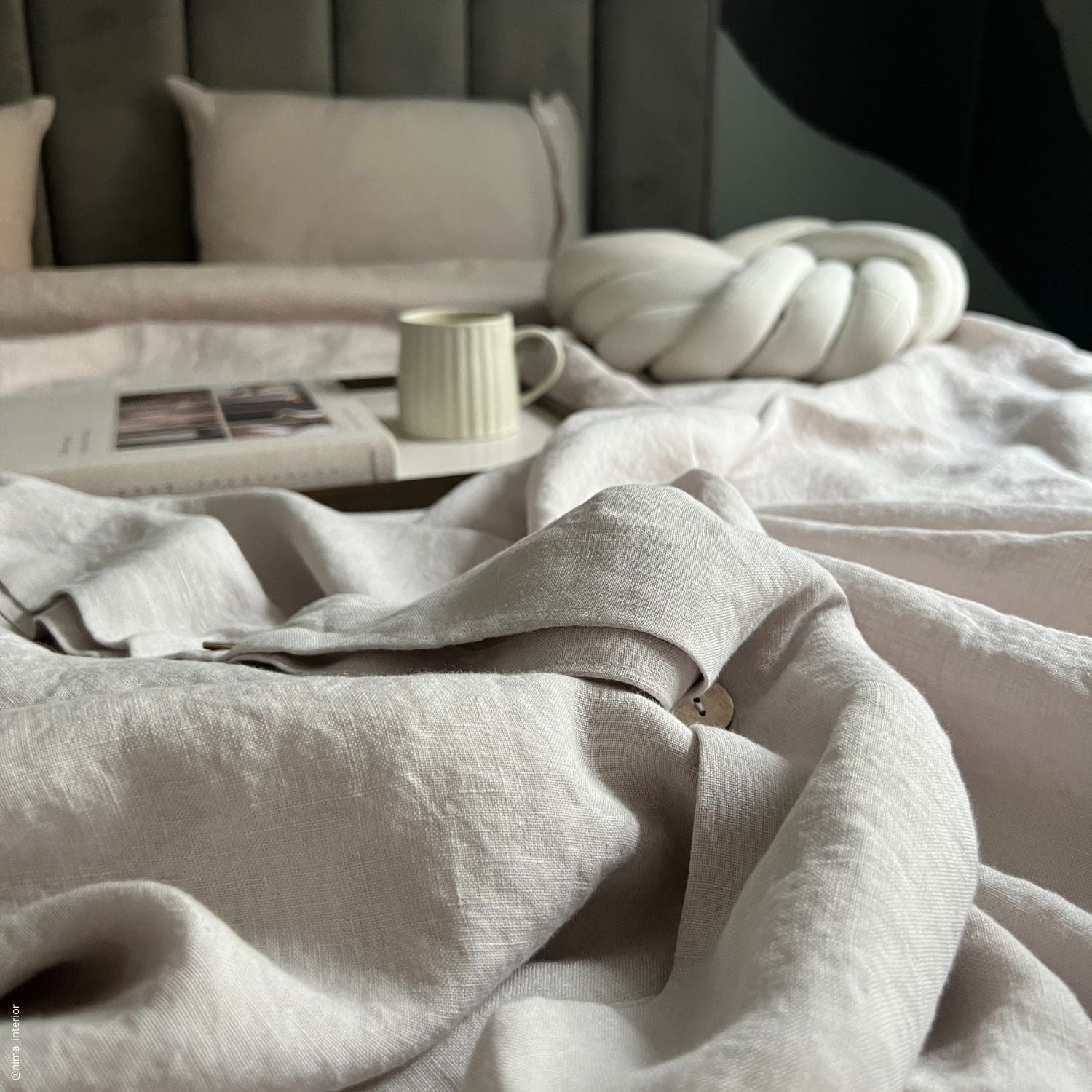 Oliva Linen Sleep Ensemble - Sustainable Linen Duvet Set