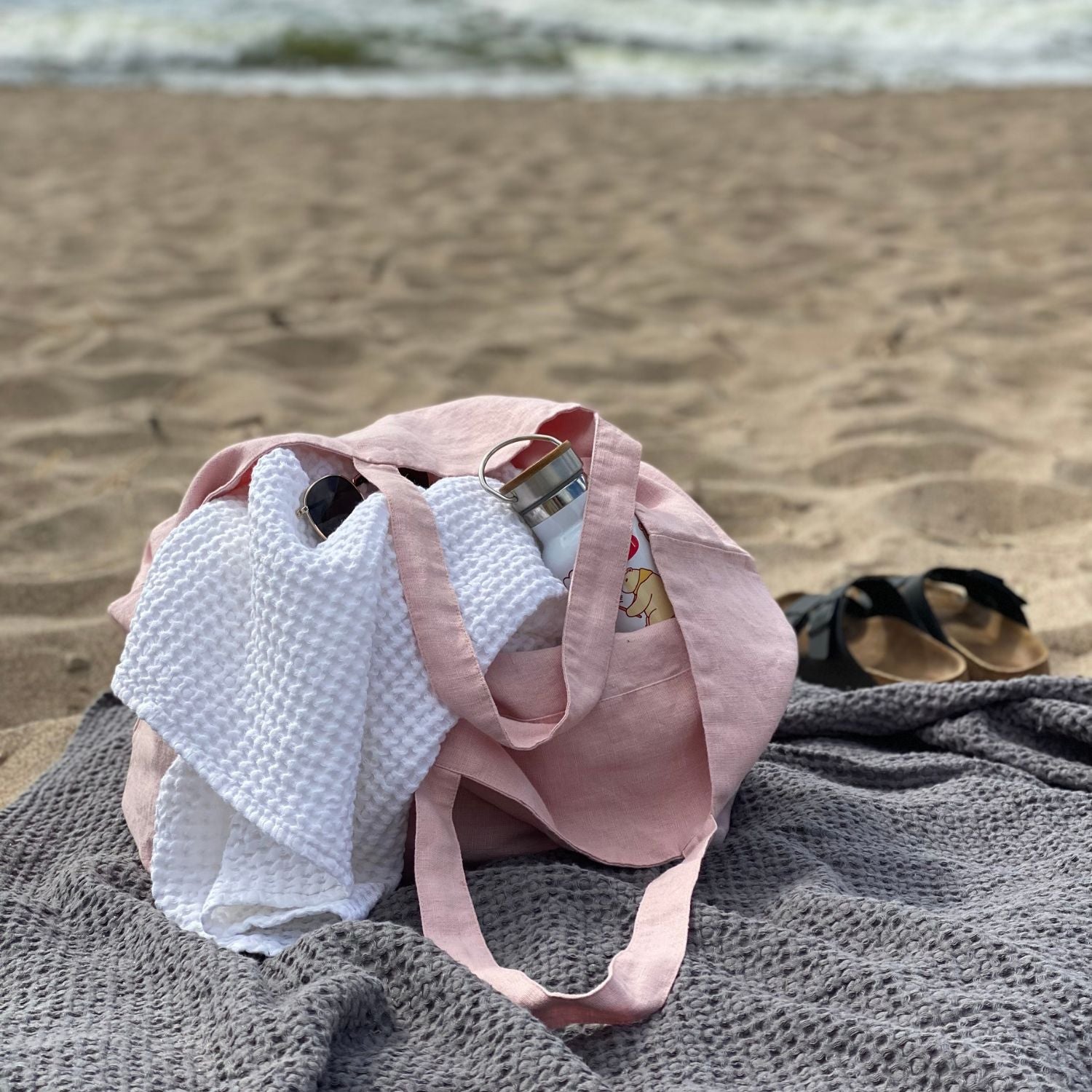 Avila Spa-Comfort Waffle Ensemble - Luxurious Linen & Cotton Towels