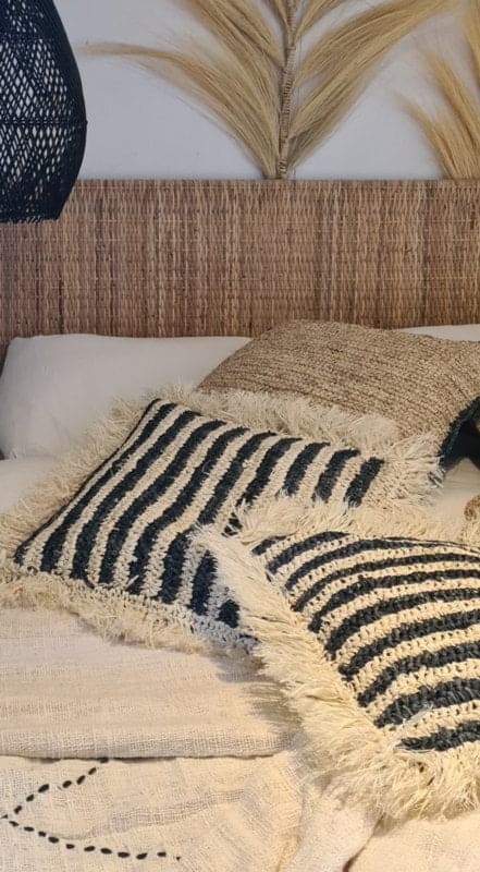 Frigiliana Pillow Cover - Handcrafted Striped Textile