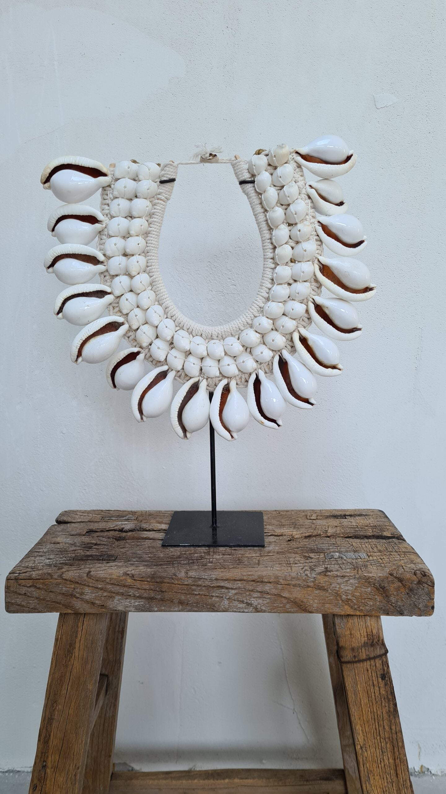 Las Salinas Seashell Necklace - Elegant White Tiger Shell
