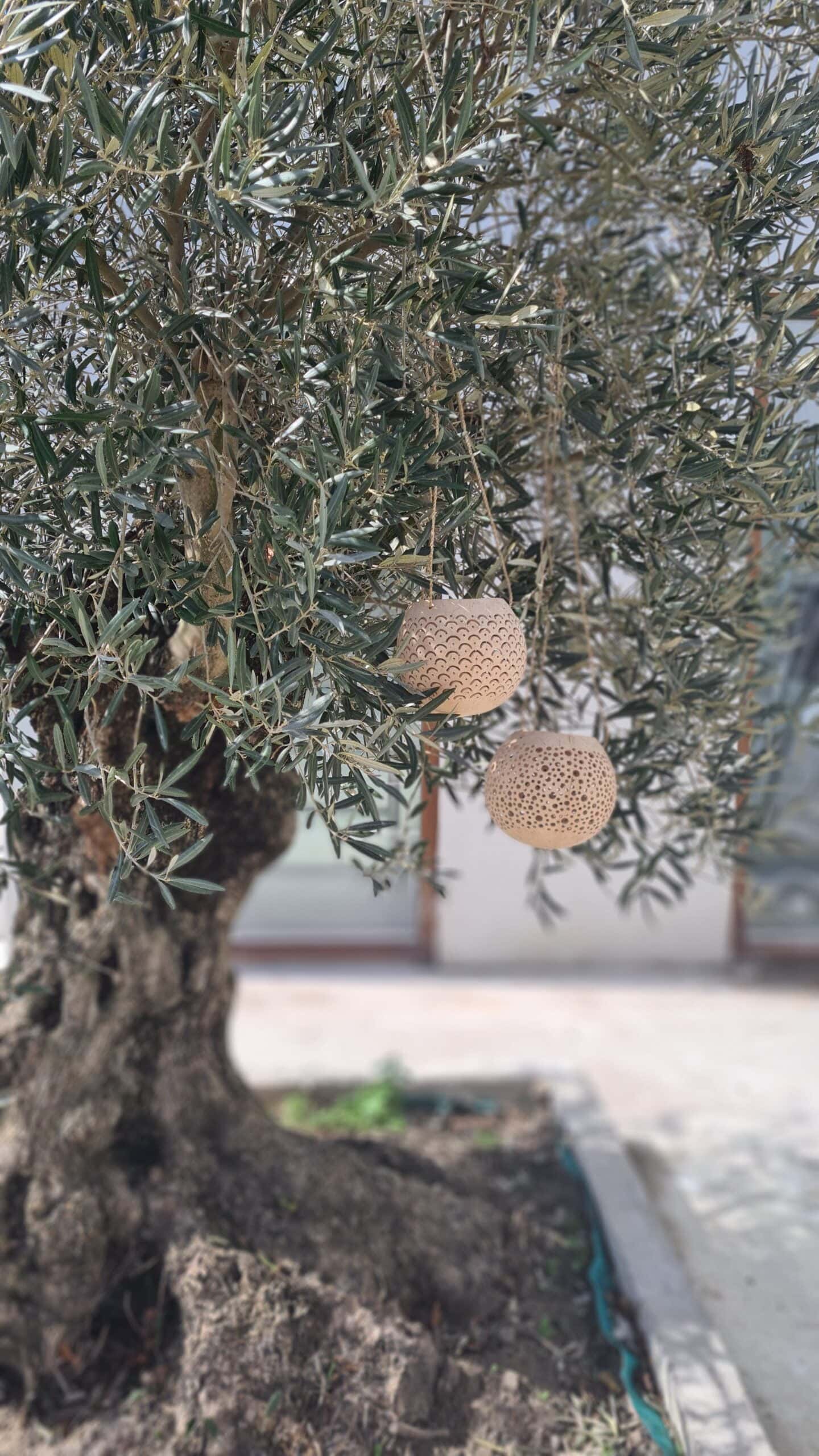 Cieza Pendant with Rope - Ceramic Lantern