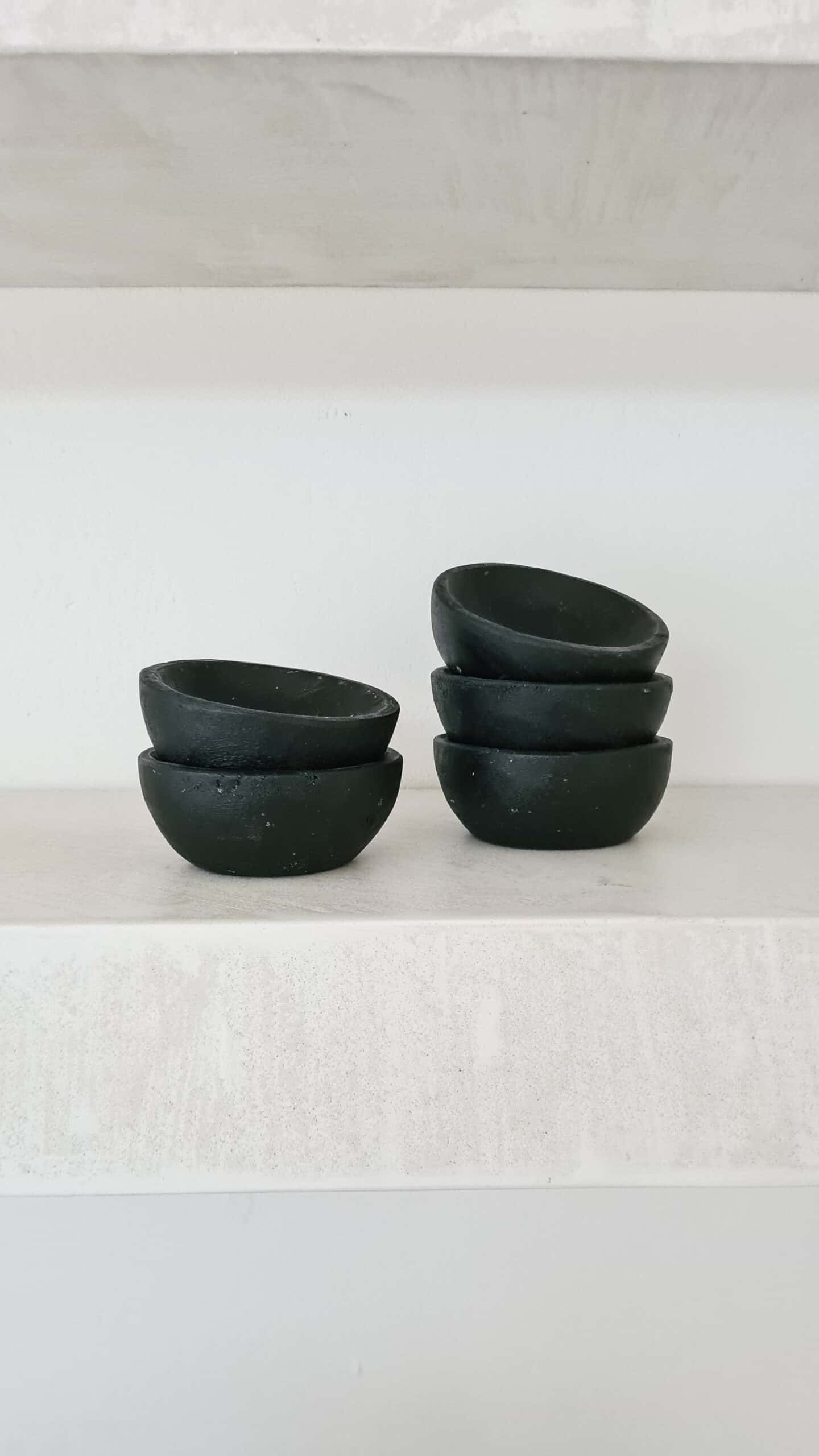 Aguimes Black Bowl Set - Sleek Matte Black Bowls
