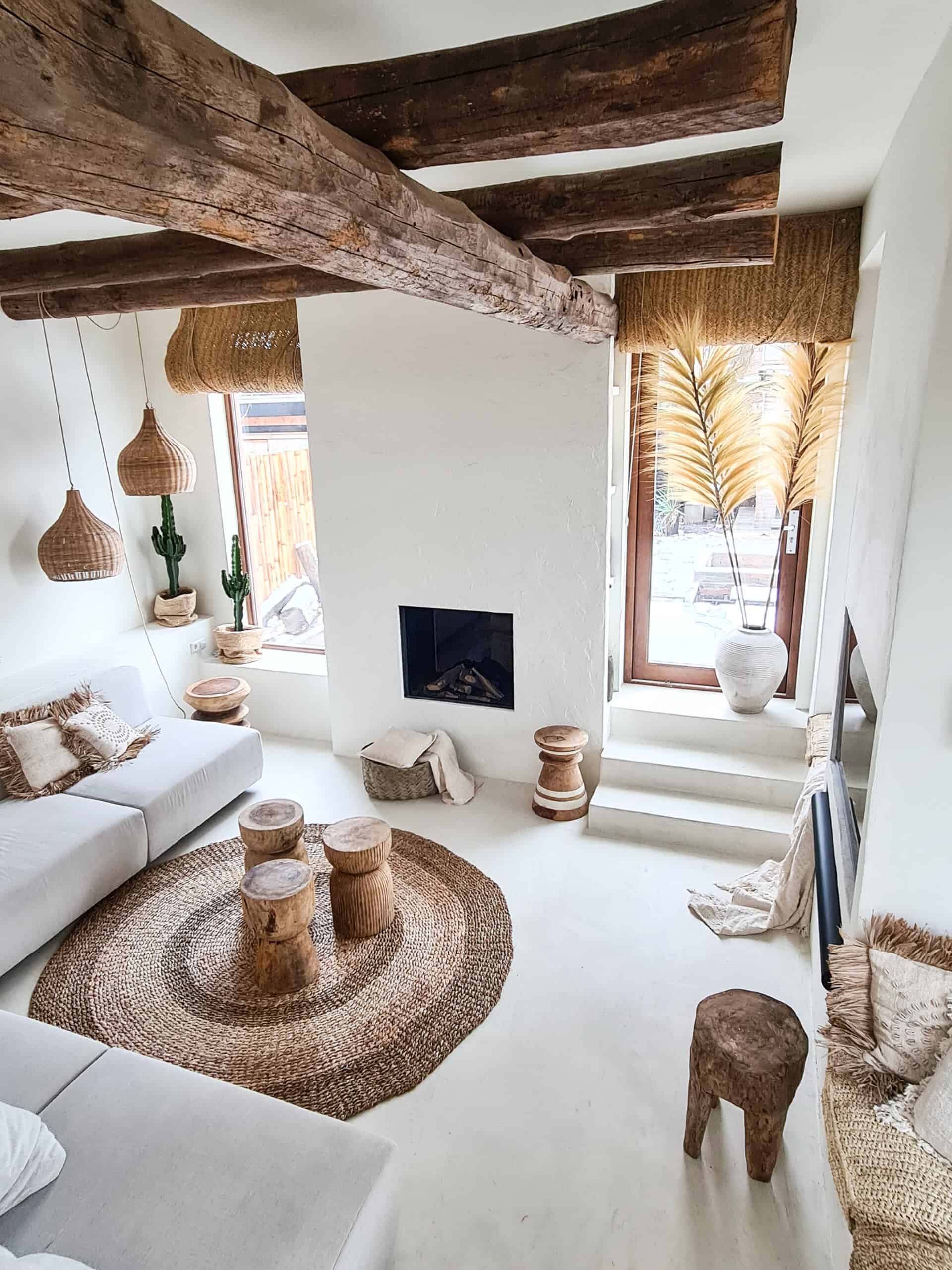 Algeciras Rustic Basket - Large Handmade Palm Leaf Basket