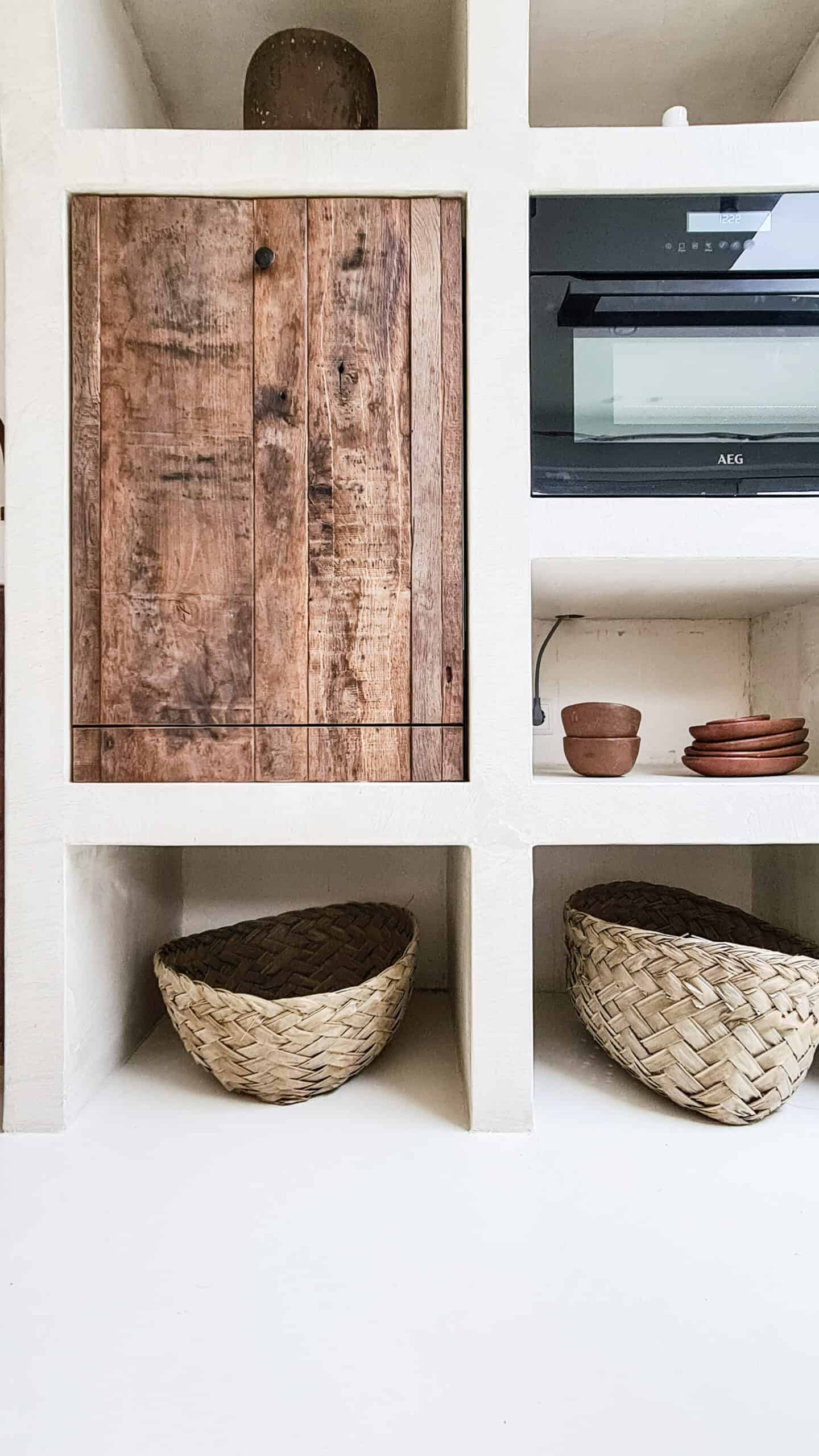 Algeciras Rustic Basket - Large Handmade Palm Leaf Basket