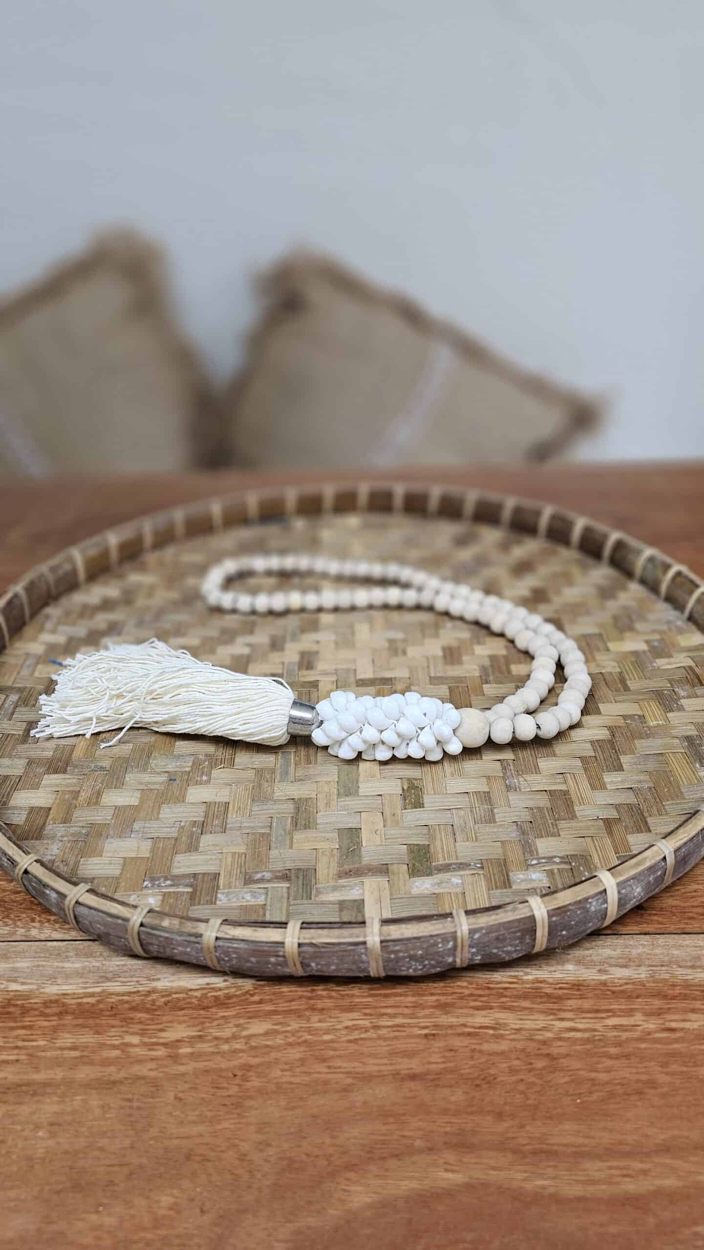 Cies Islands White Shell Tassel Decoration - Coastal Charm