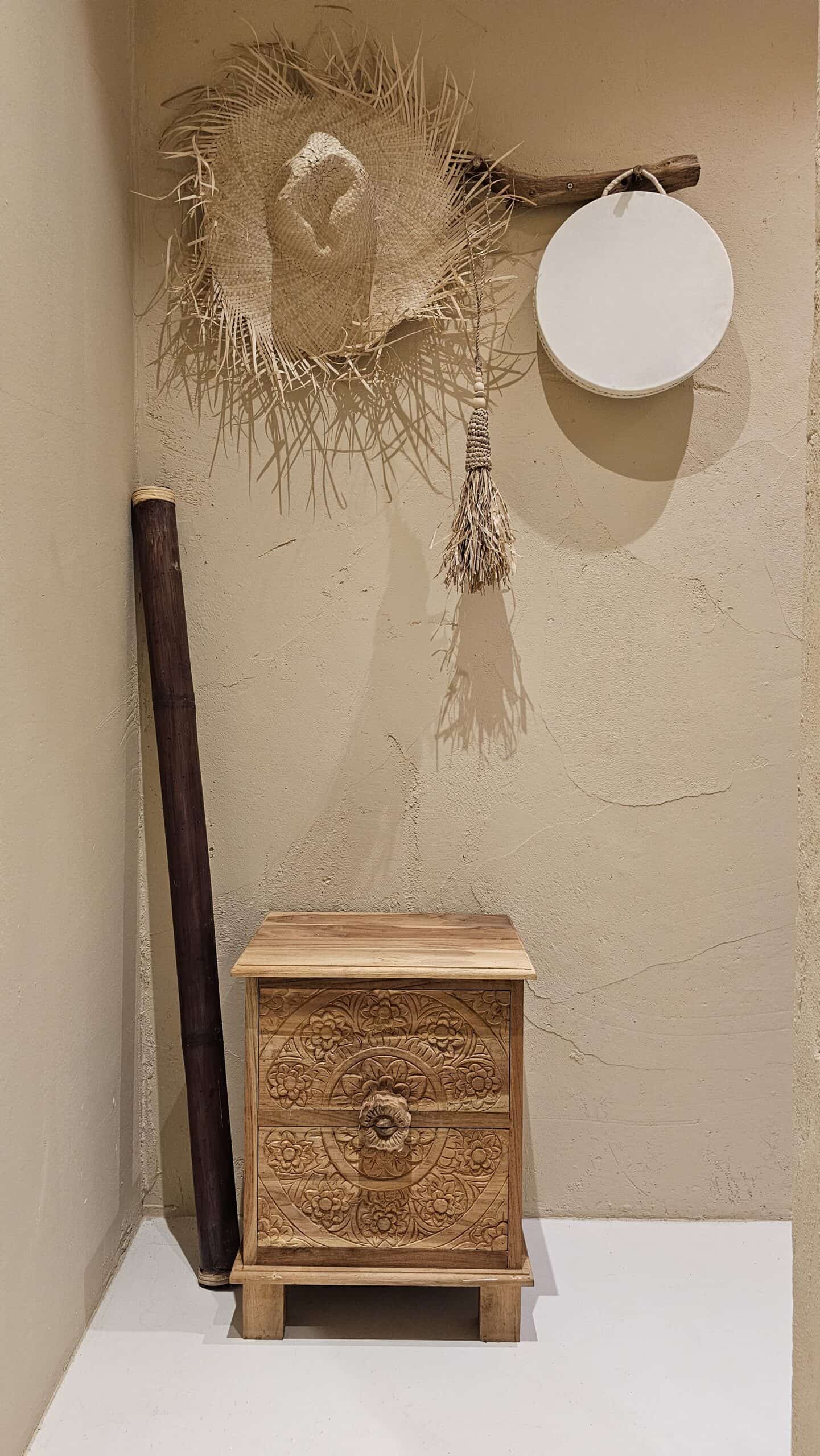 Arrecife Wooden Nightstand - Rustic Charm Storage