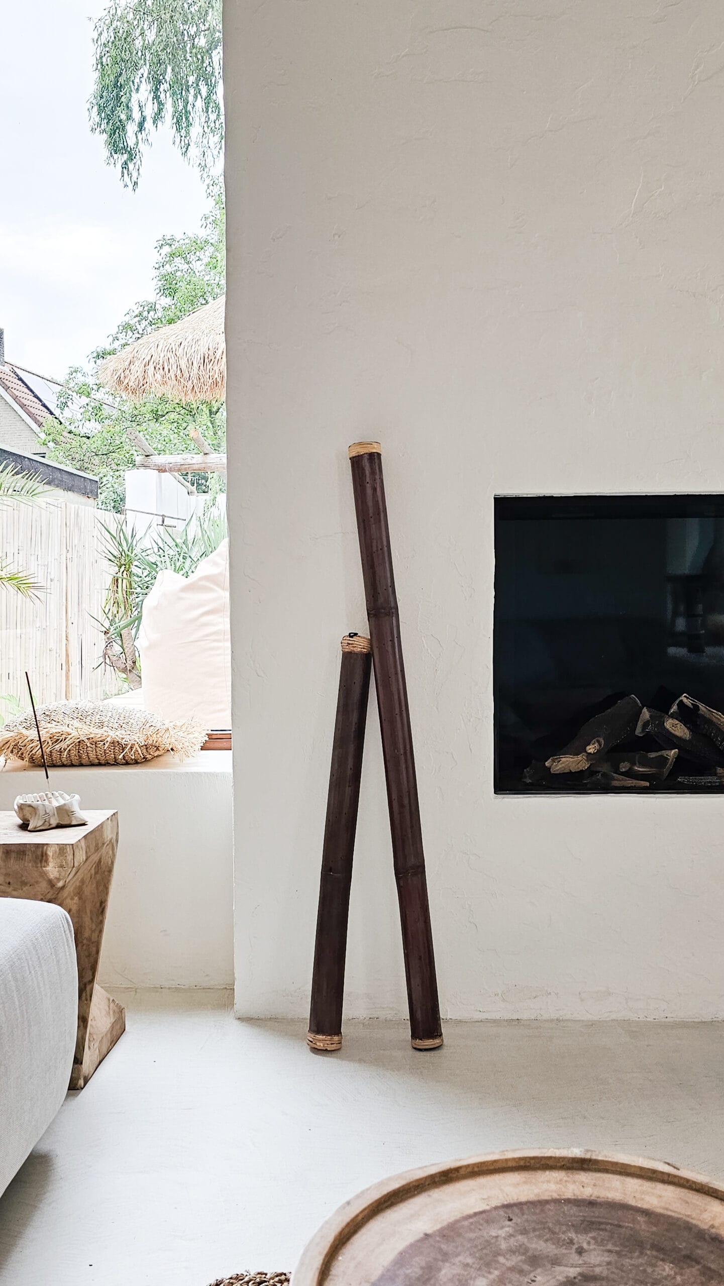 Almunecar Mahogany Bamboo Walking Stick - Sustainable Artisanal Item