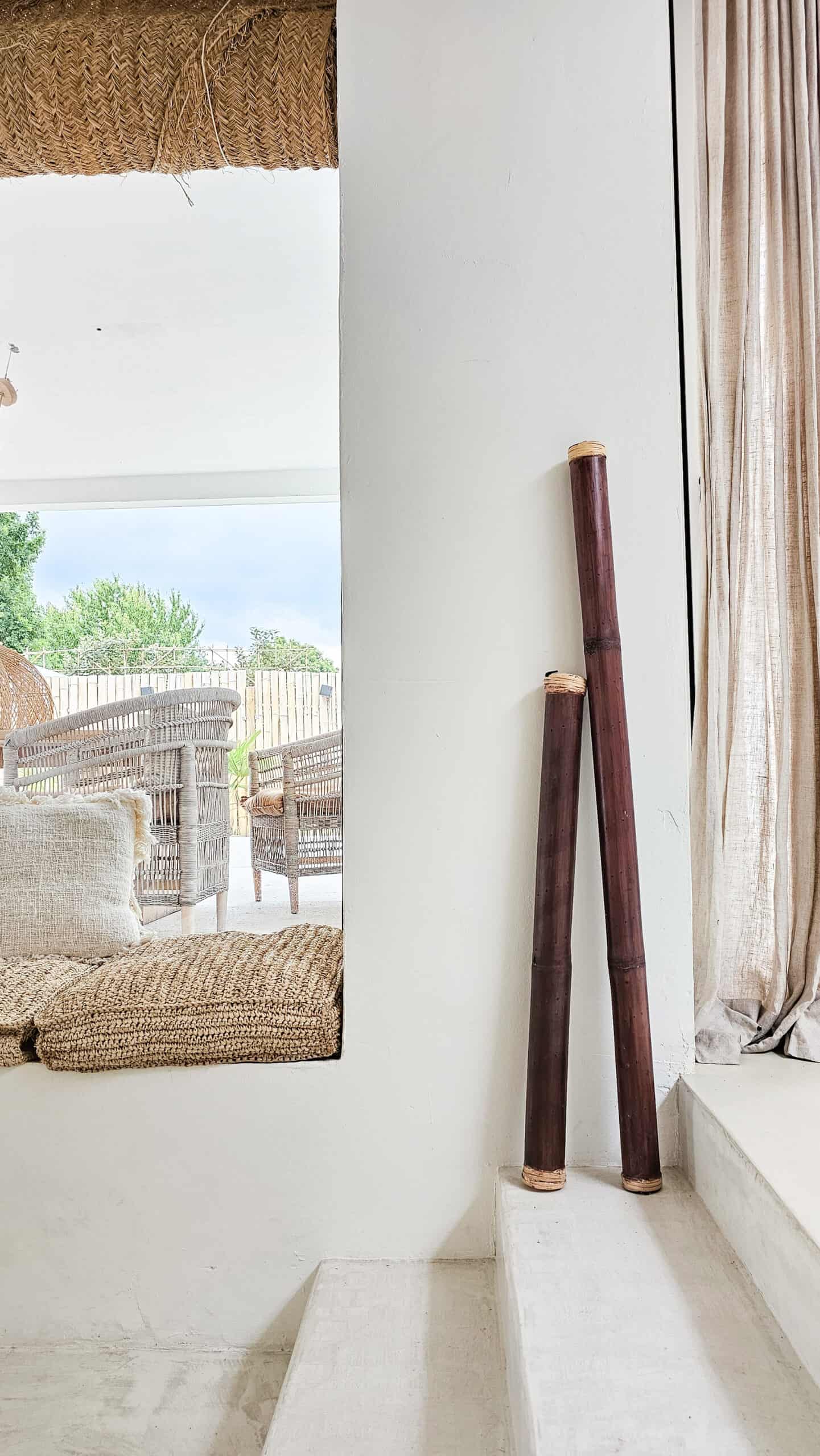 Almunecar Mahogany Bamboo Walking Stick - Sustainable Artisanal Item