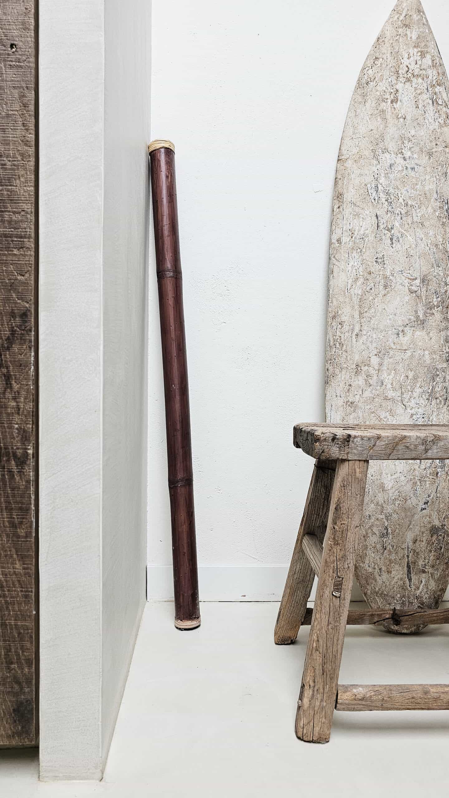 Almunecar Mahogany Bamboo Walking Stick - Sustainable Artisanal Item