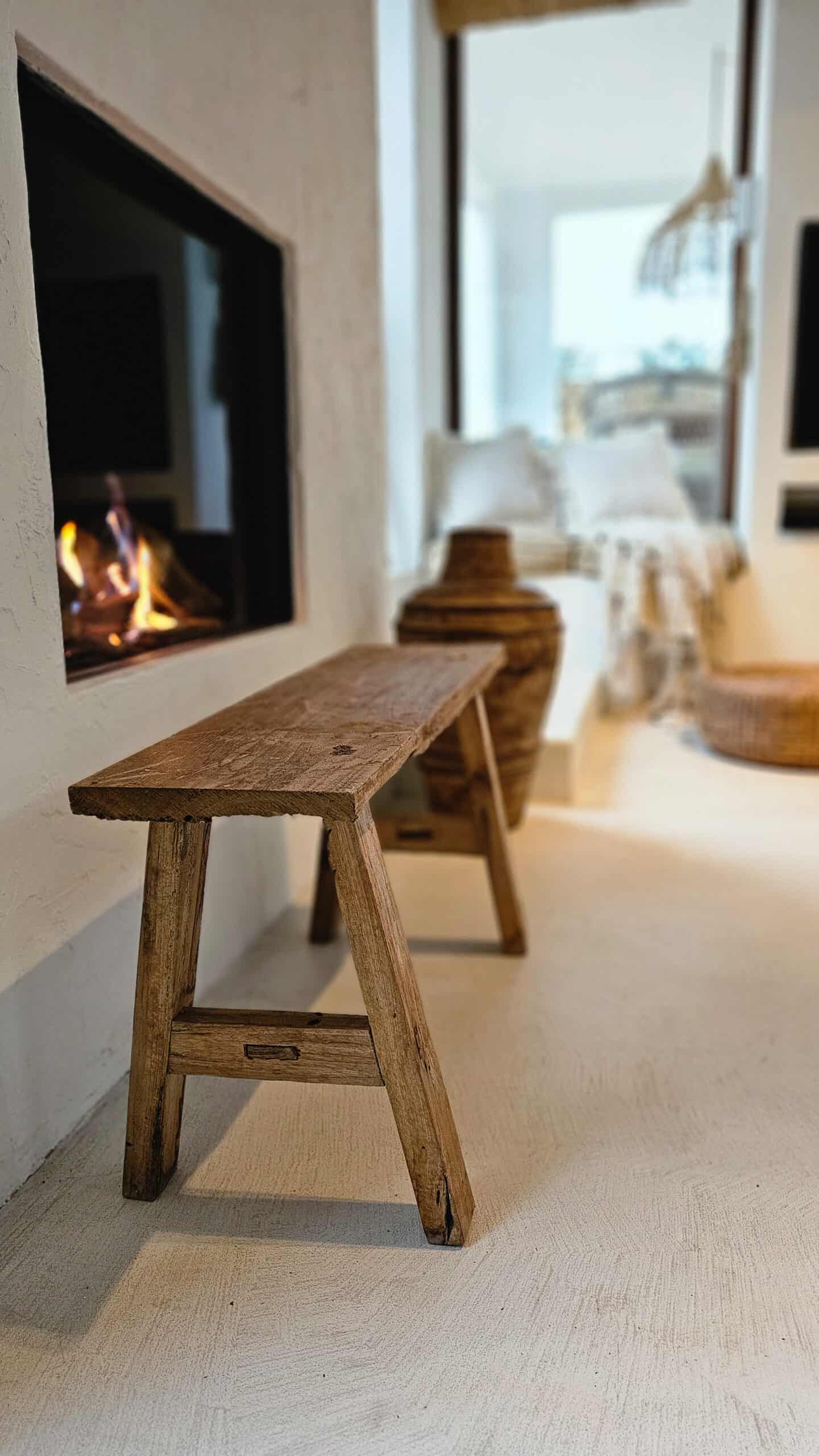 Albacete Rustic Teak Bench - Wooden Bench