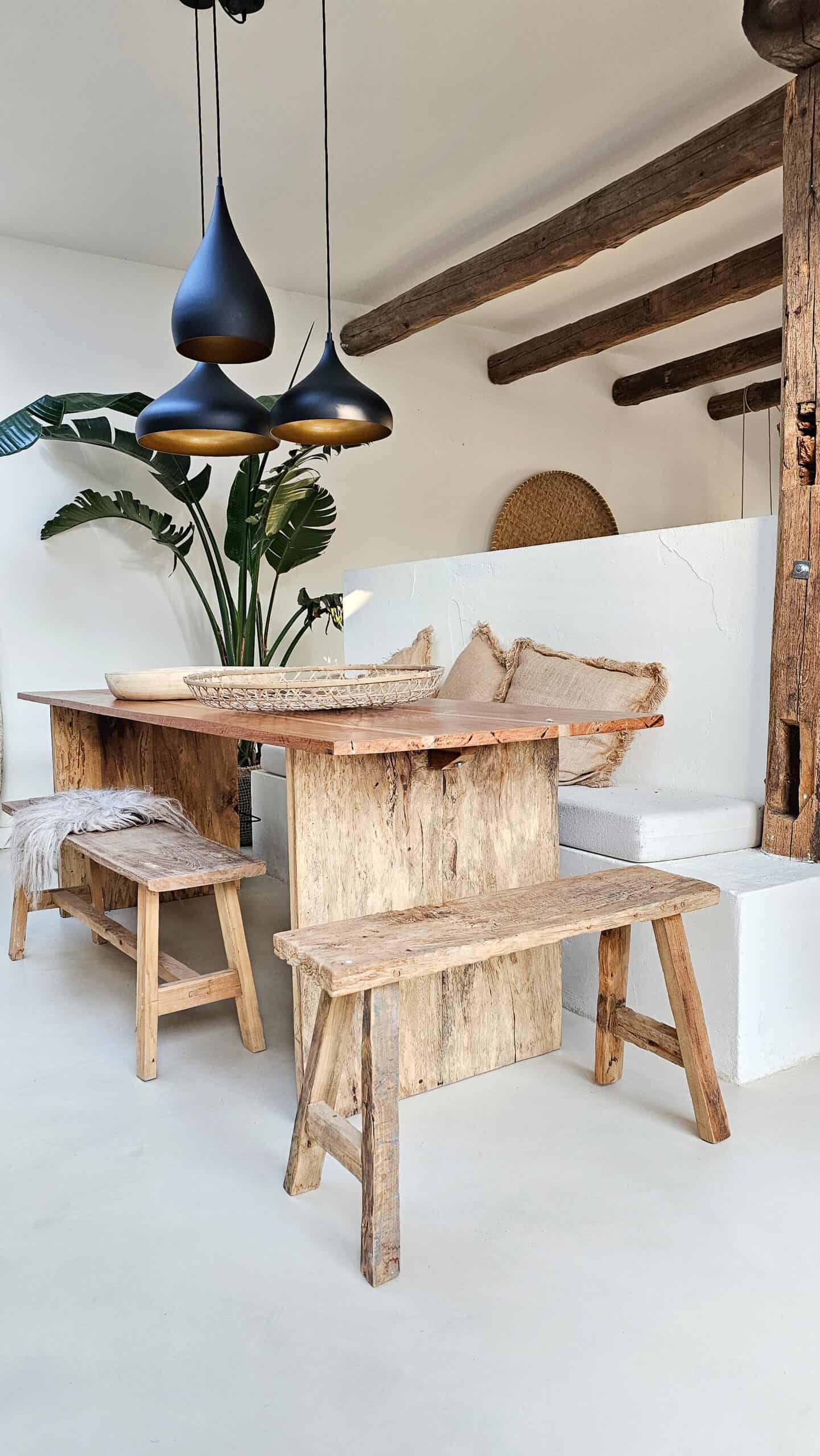 Gracia Rustic Wooden Bench - Earthy Charm