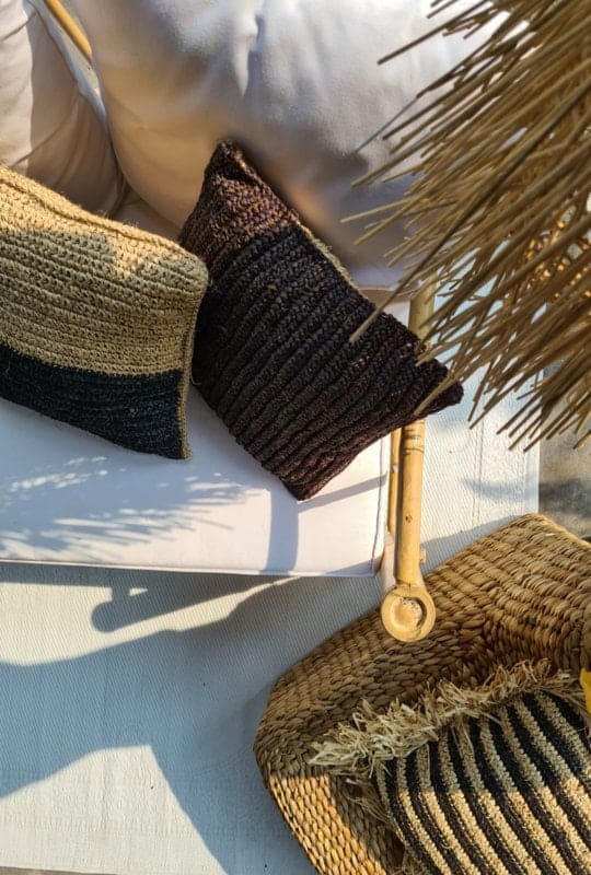 Cazorla Noir Cushion Elegance - Square Textured Comfort Piece