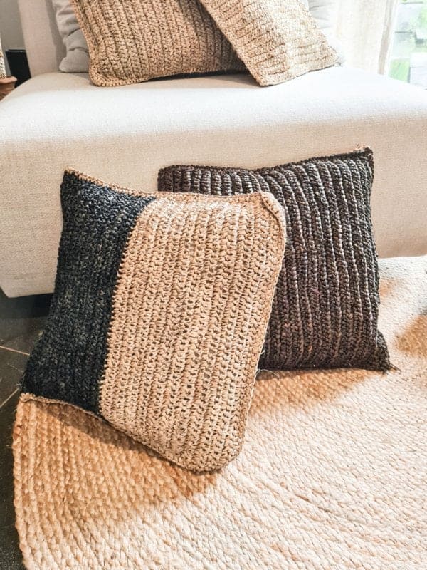 Cazorla Noir Cushion Elegance - Square Textured Comfort Piece