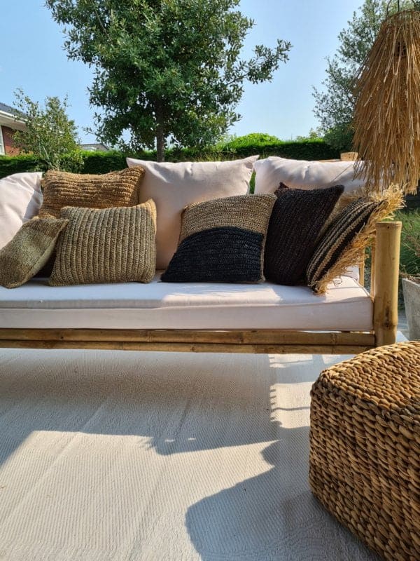 Cazorla Noir Cushion Elegance - Square Textured Comfort Piece