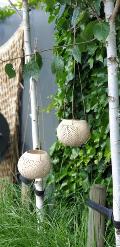 Cieza Pendant with Rope - Ceramic Lantern