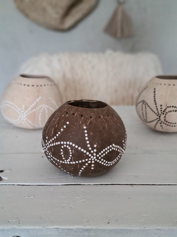 Alcoy Brown Decorative Sphere - Spherical Decor Item