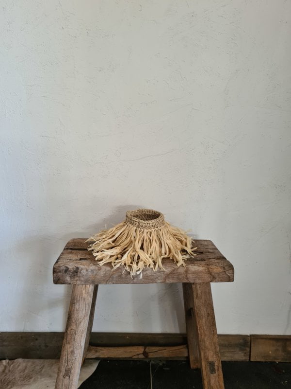 Guadalajara Raffia Basket Holder - Rustic Candle Holder