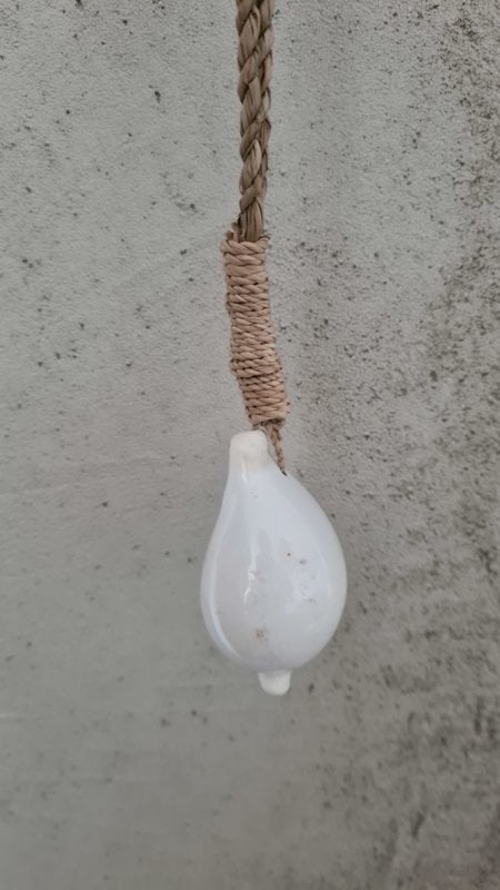 Gava Pendant Charm - White Ceramic Pendant