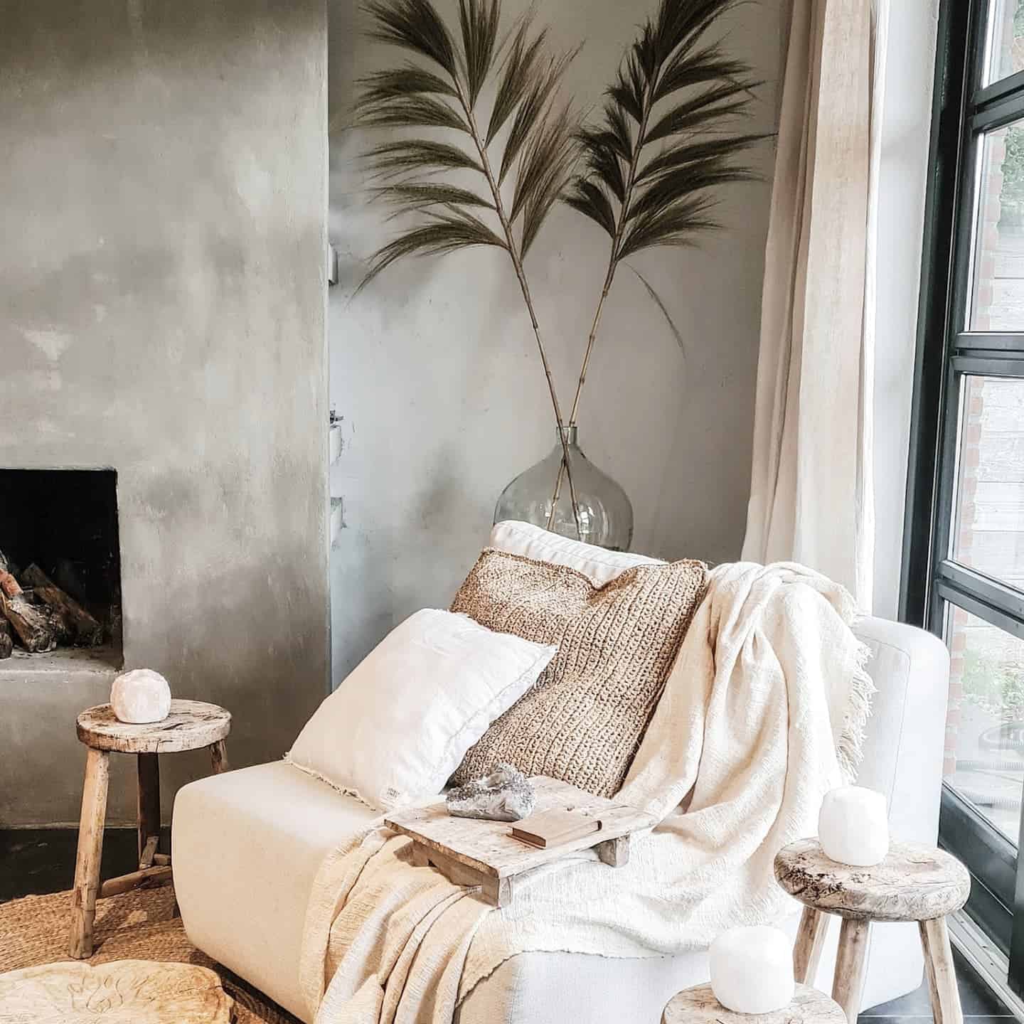 Lerma Chunky Woven Cushion - Natural Beige Color