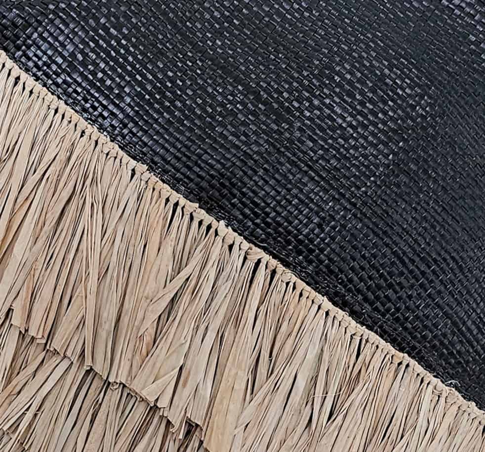 Lerma Black Bamboo Pillow - Handmade Decor Piece