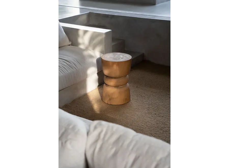 Albufera Bow Table - Suar Wood Stool