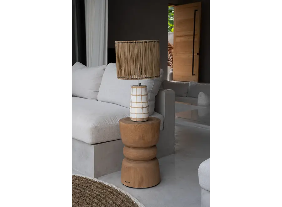 Albufera Bow Table - Suar Wood Stool