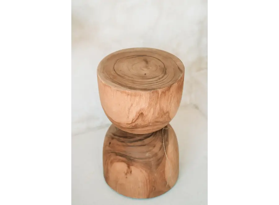 Azure Albufera Stool - Suar Wood Stool