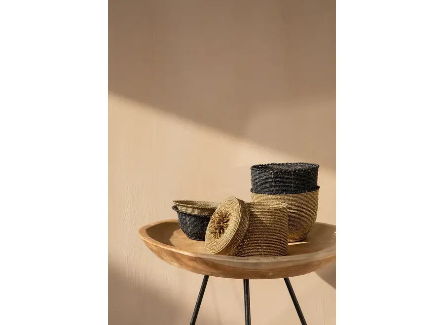 Valle de Ordesa Boho Basket - Handmade Beaded Basket