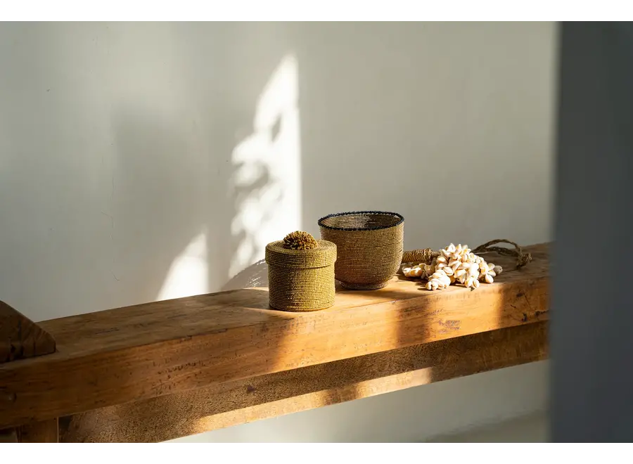 Calpe Chic Beaded Organizer - Handcrafted Basket