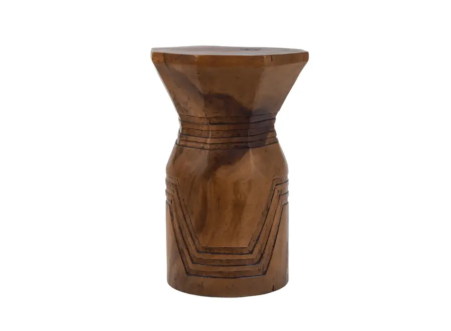 Bubión Bloom Stool - Suar Wood Stool