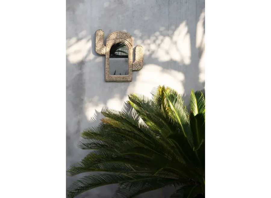 Cabo de Gata Cactus Mirror - Cowrie Shell Mirror