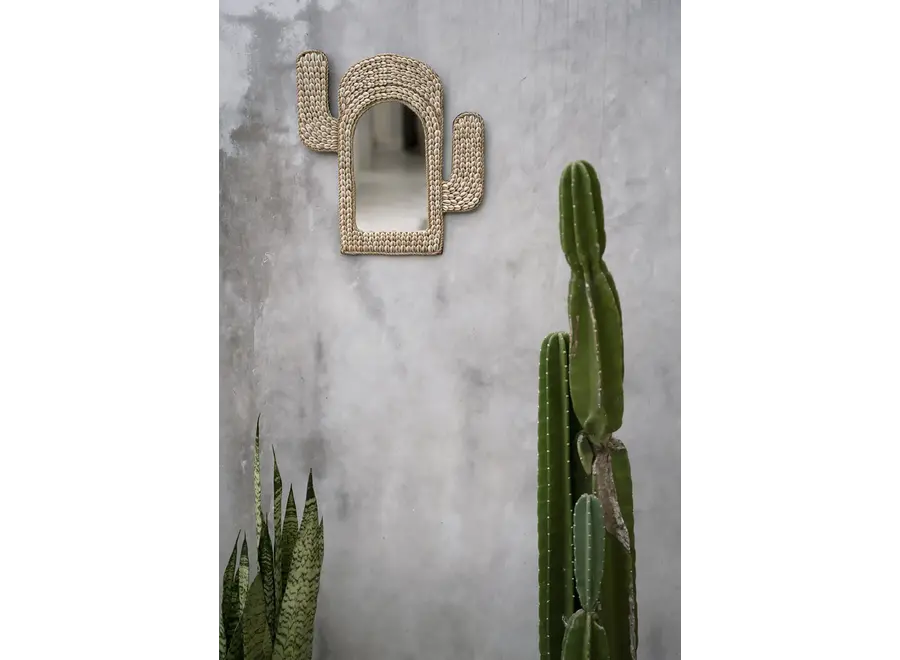 Cabo de Gata Cactus Mirror - Cowrie Shell Mirror