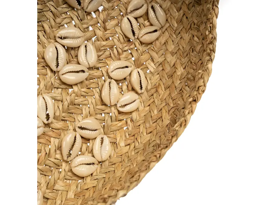 Caribe Shell Plate - Grass and Cowrie Shell Decoration