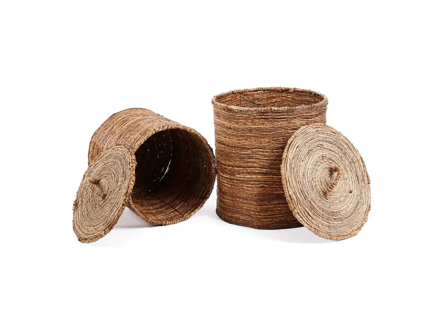 Almuñecar Natural Storage Duo - Banana Leaf Baskets