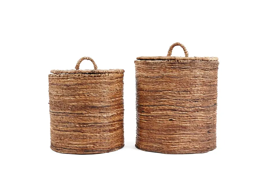 Almuñecar Natural Storage Duo - Banana Leaf Baskets