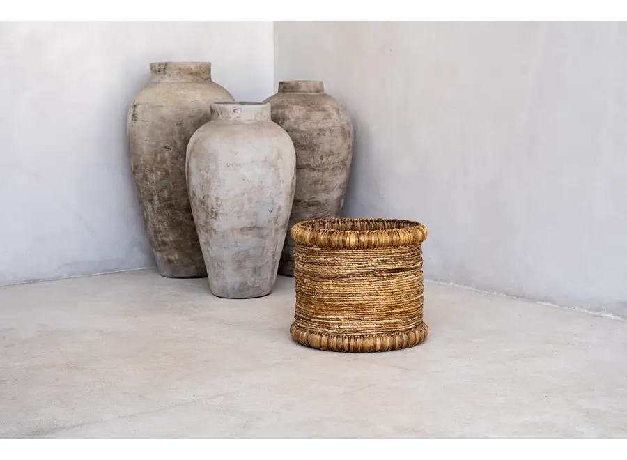 Chuka Basket - Water Hyacinth and Banana Leaf Basket