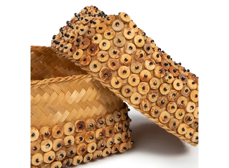 Coconut Shell Offering Box - Bamboo Box