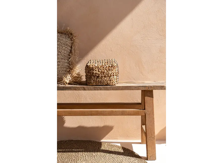 Coconut Shell Offering Box - Bamboo Box