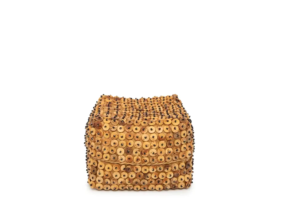 Coconut Shell Offering Box - Bamboo Box