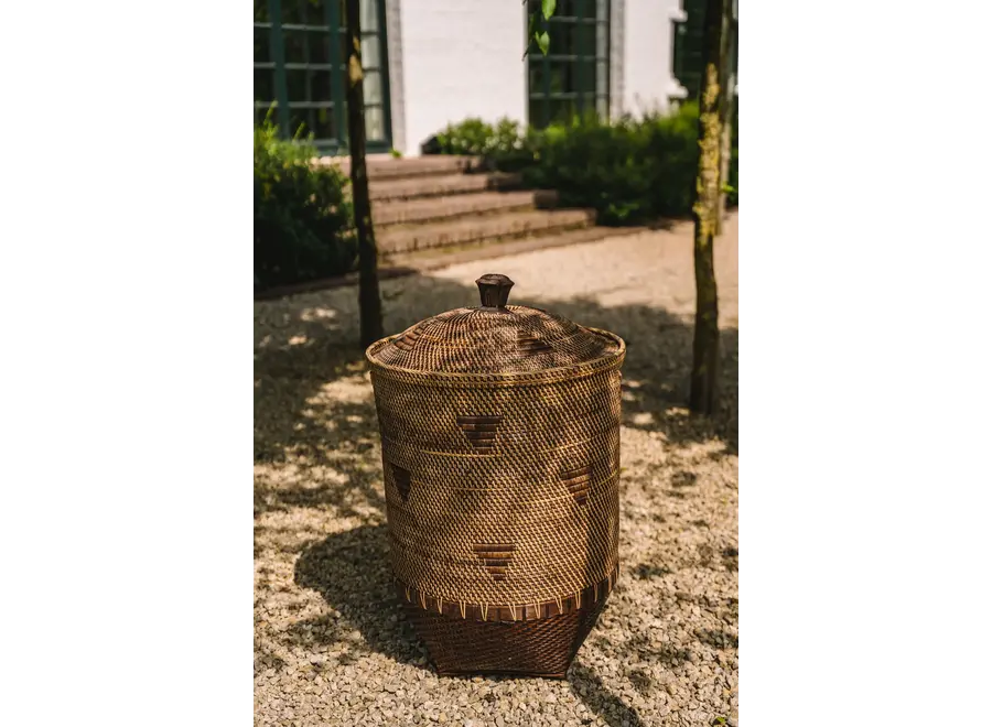 Alhambra Woven Harmony Basket - Rattan Storage Organizer