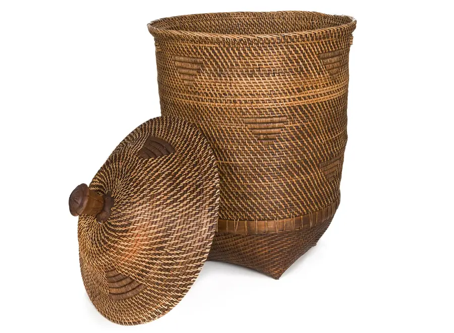 Alhambra Woven Harmony Basket - Rattan Storage Organizer