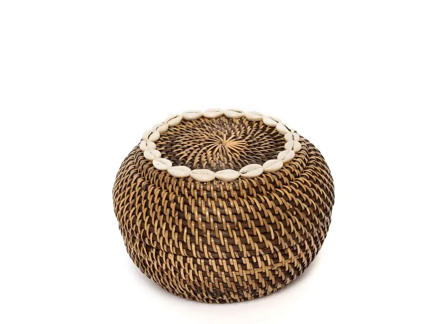 Mallorca Shell Storage Basket - Rattan Organizer