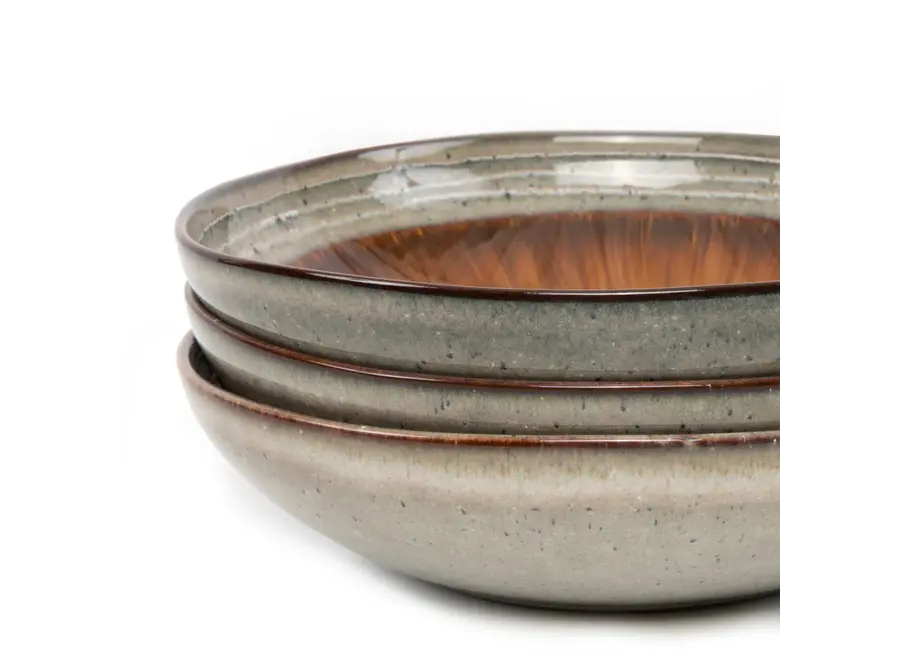 Comporta Crackle Dining Set - Portuguese Ceramics