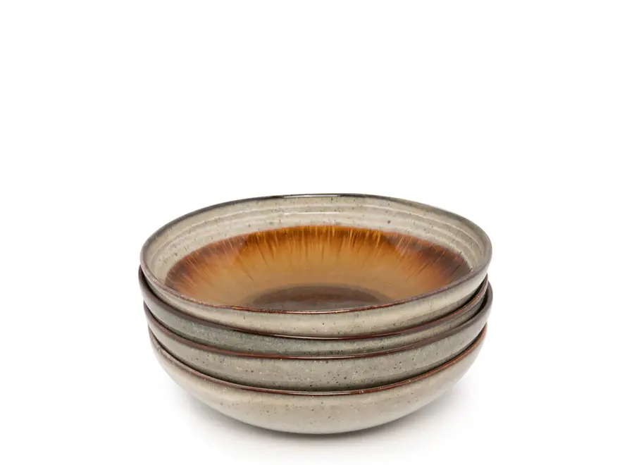 Comporta Crackle Dining Set - Portuguese Ceramics